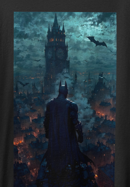 Gotham's Knight Graphic Printed Oversized T-Shirt