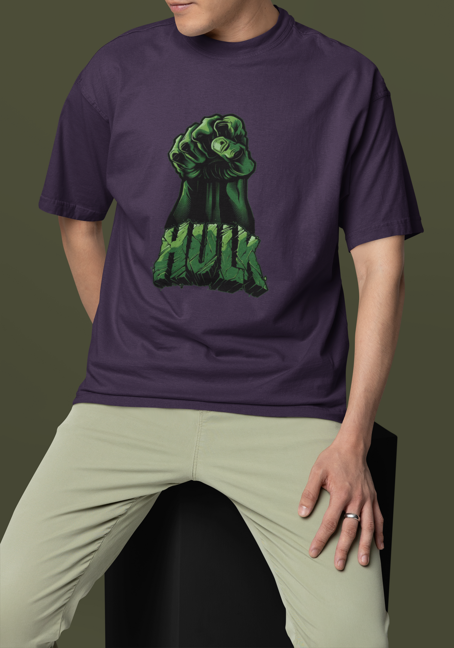 Hulk Power Punch Premium Oversized fit T-shirt (Unisex)
