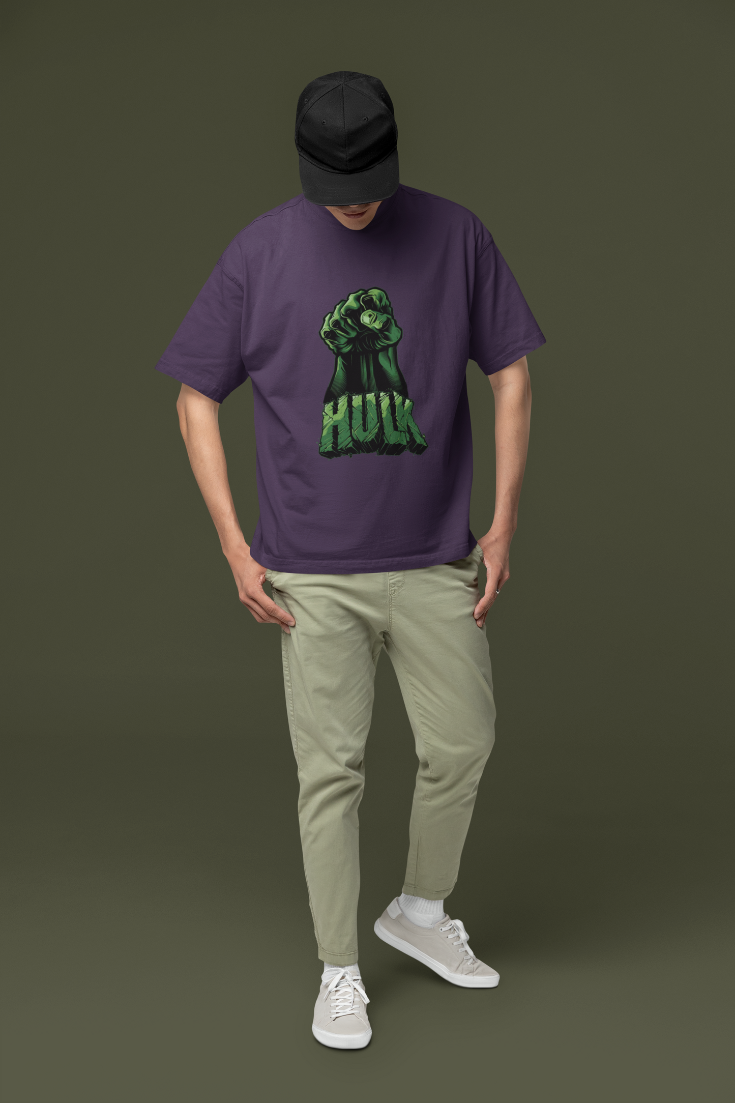 Hulk Power Punch Premium Oversized fit T-shirt (Unisex)