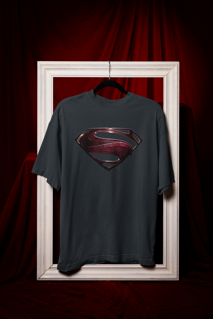 Man Of Steel Logo Premium Oversized fit T-shirt (Unisex)