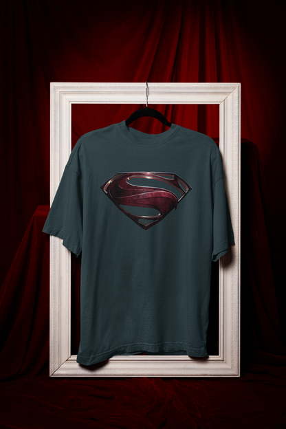 Man Of Steel Logo Premium Oversized fit T-shirt (Unisex)