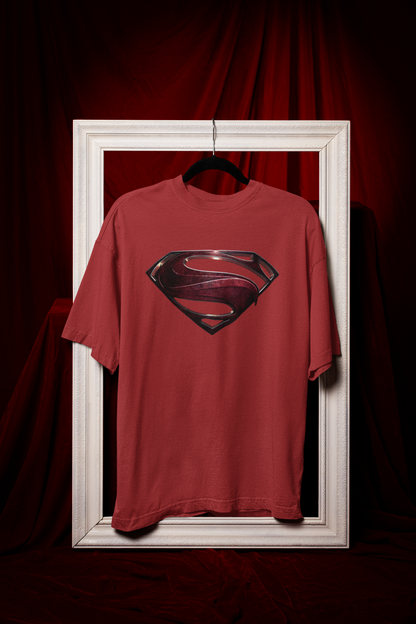 Man Of Steel Logo Premium Oversized fit T-shirt (Unisex)