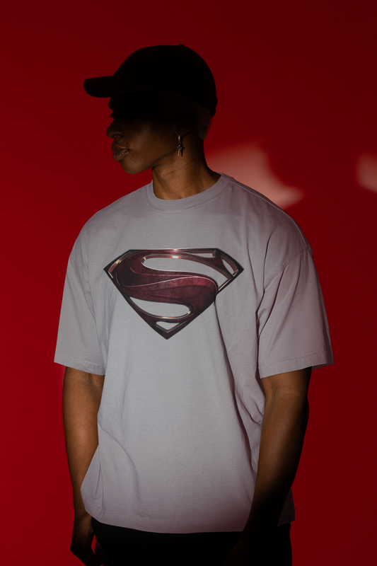 Man Of Steel Logo Premium Oversized fit T-shirt (Unisex)
