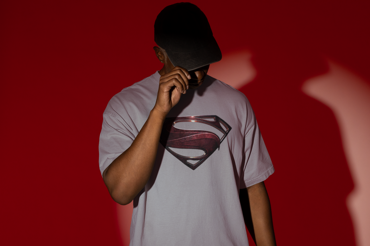 Man Of Steel Logo Premium Oversized fit T-shirt (Unisex)