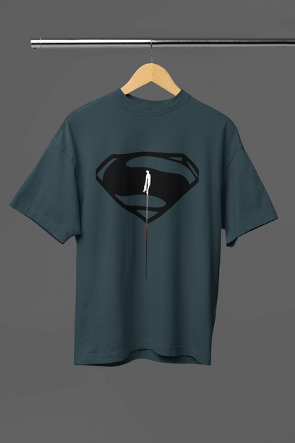 Man Of Steel Flight Logo Premium Oversized fit T-shirt (Unisex)