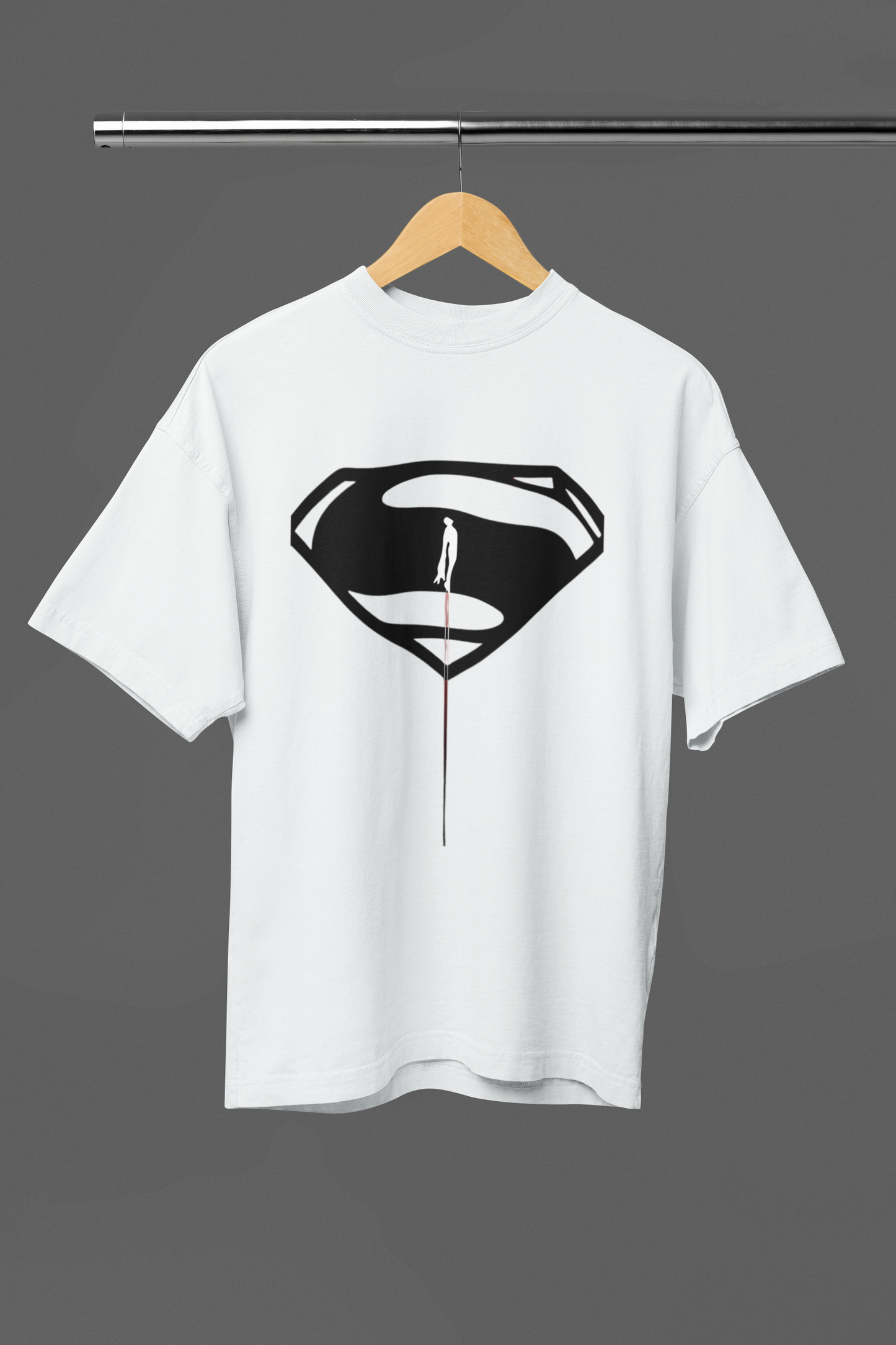 Man Of Steel Flight Logo Premium Oversized fit T-shirt (Unisex)