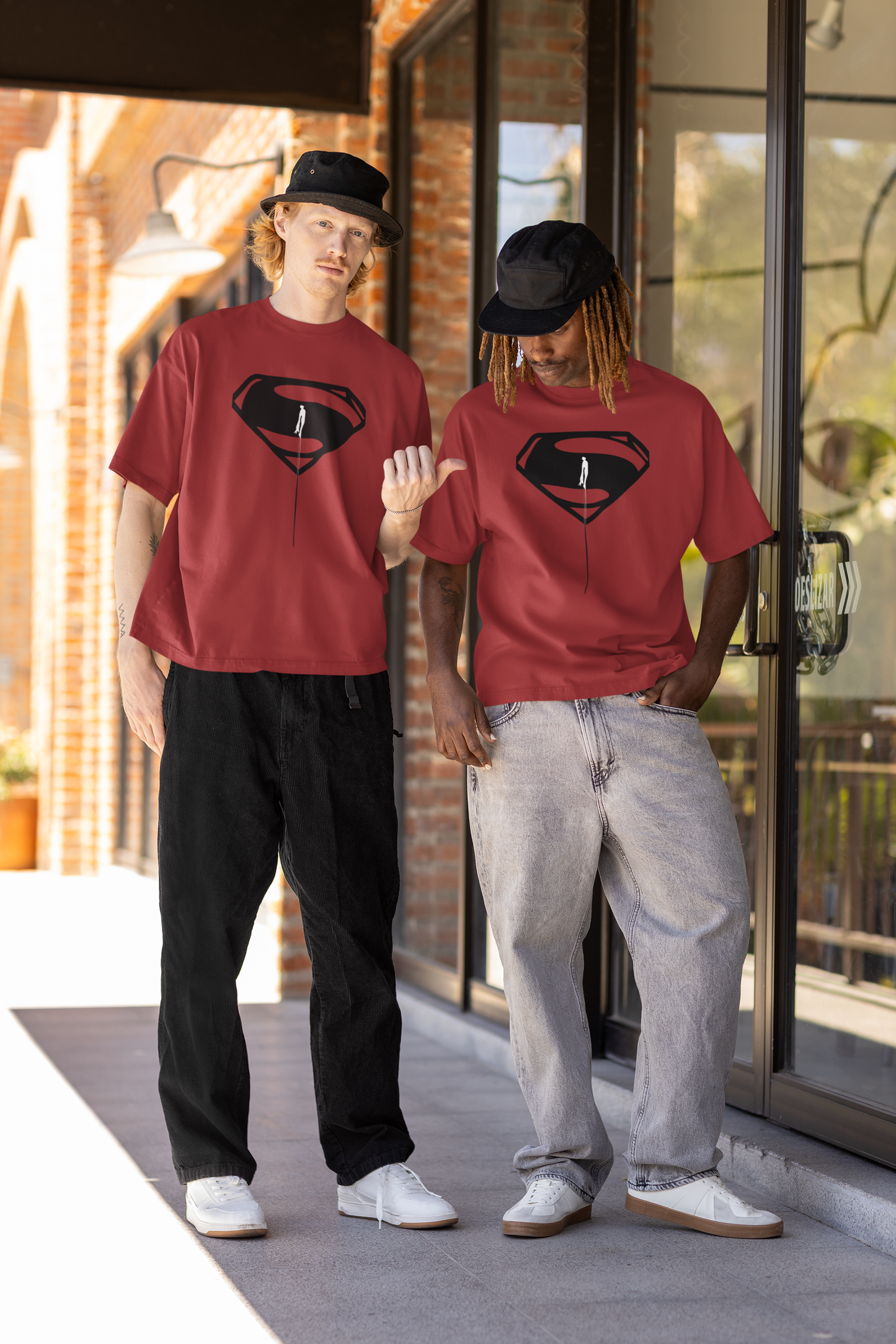 Man Of Steel Flight Logo Premium Oversized fit T-shirt (Unisex)
