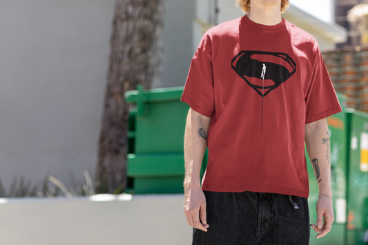 Man Of Steel Flight Logo Premium Oversized fit T-shirt (Unisex)