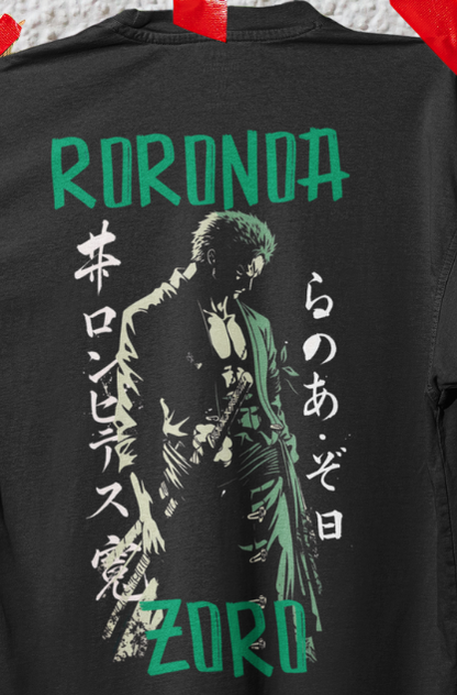 Roronoa Zoro Black Oversized T-Shirt - Unisex