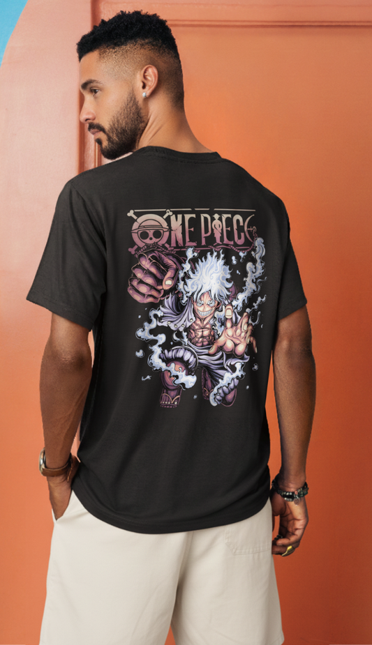 One Piece Black Oversized T-Shirt