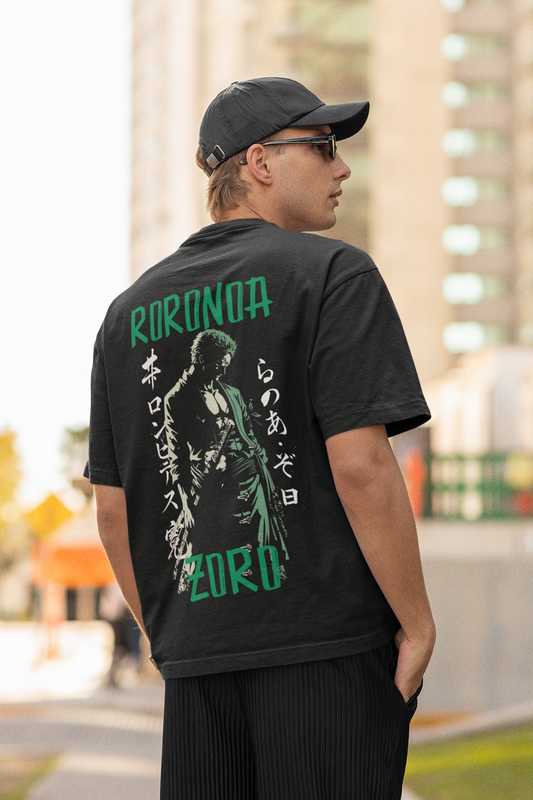 Roronoa Zoro Black Oversized T-Shirt - Unisex