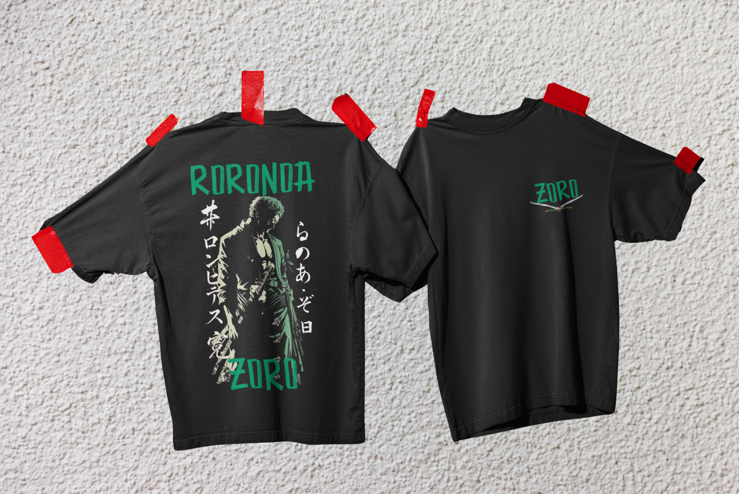 Roronoa Zoro Black Oversized T-Shirt - Unisex