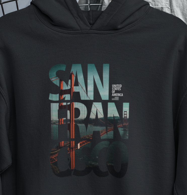 San Fran Cisco Black Hoodie - Unisex
