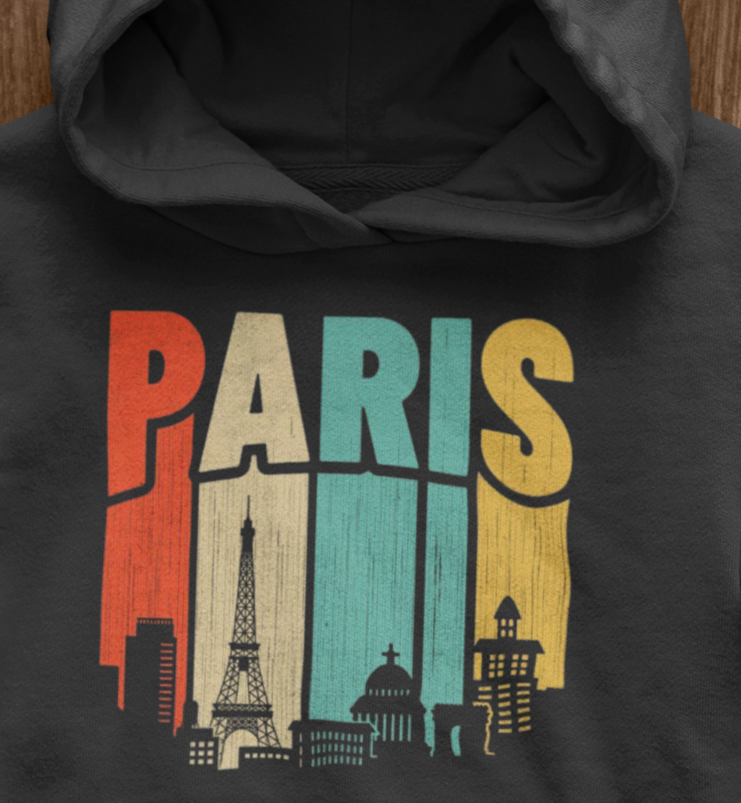 Paris Graphic Pullover Hoodie - Unisex
