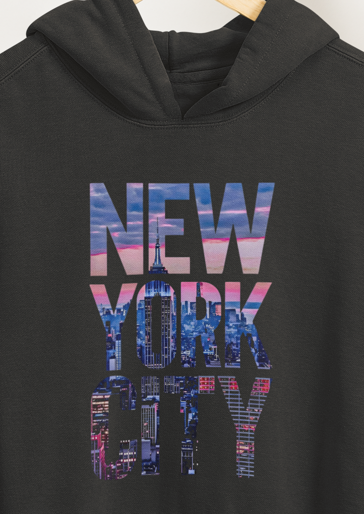 New York City Black Pullover Hoodie - Unisex