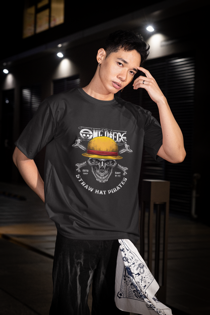One Piece Skull Logo Oversized T-Shirt -Unisex