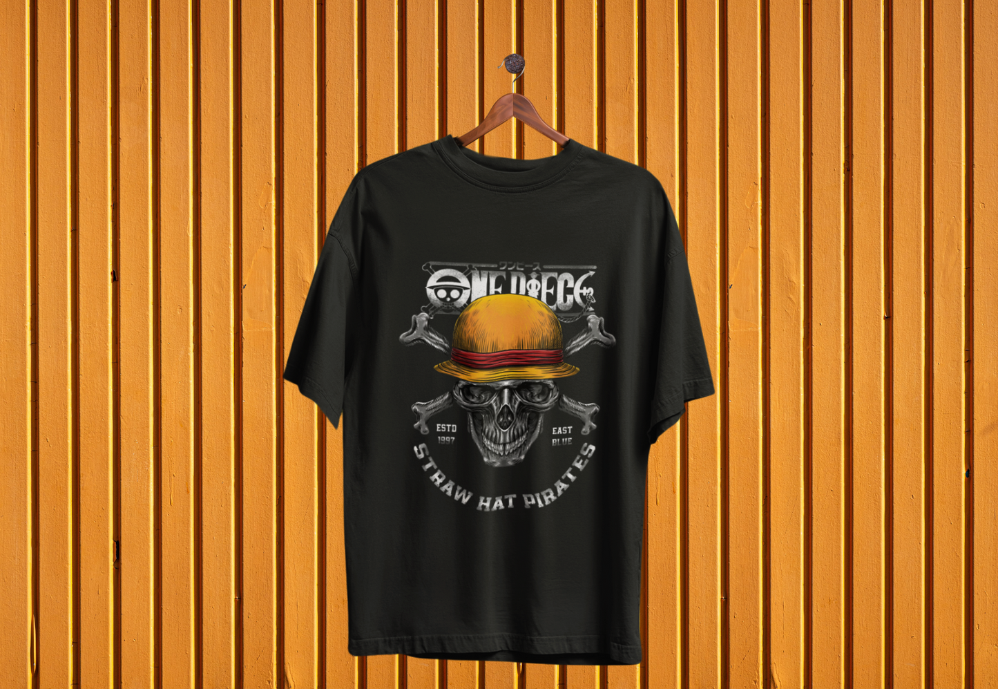 One Piece Skull Logo Oversized T-Shirt -Unisex