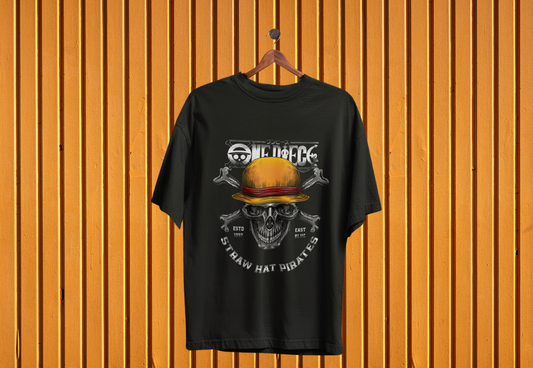 One Piece Skull Logo Oversized T-Shirt -Unisex