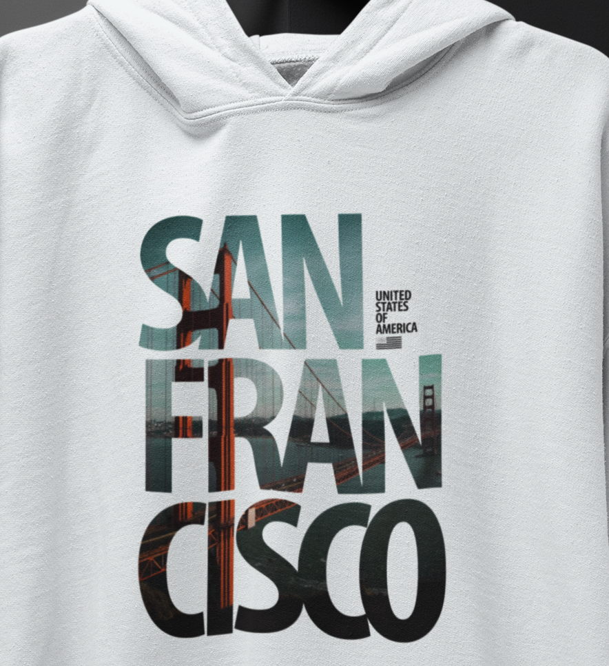 San Fran Cisco White Hoodie - Unisex