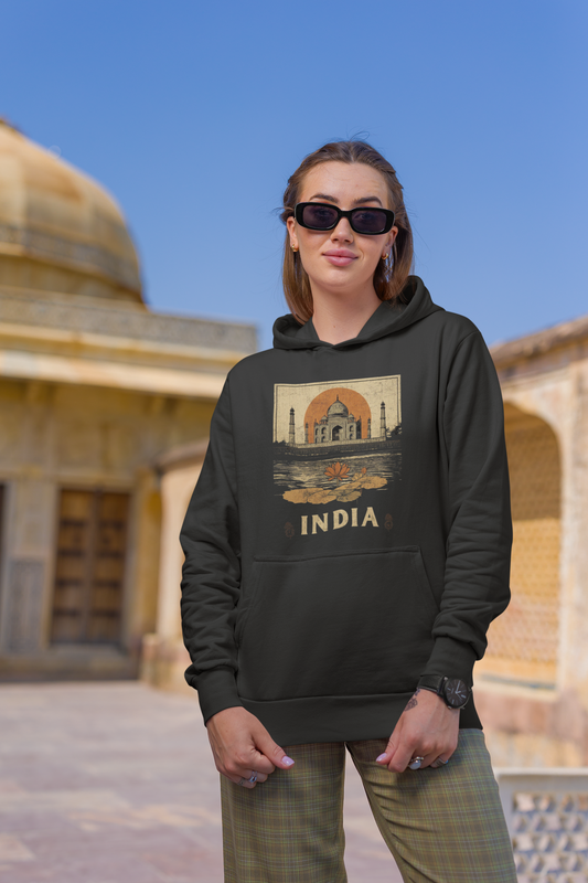 Taj Mahal India Graphic Hoodie - Unisex