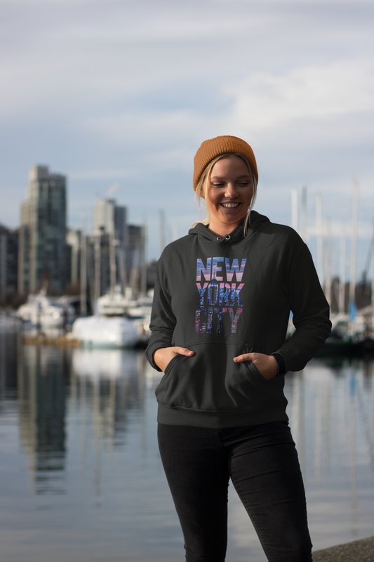 New York City Black Pullover Hoodie - Unisex