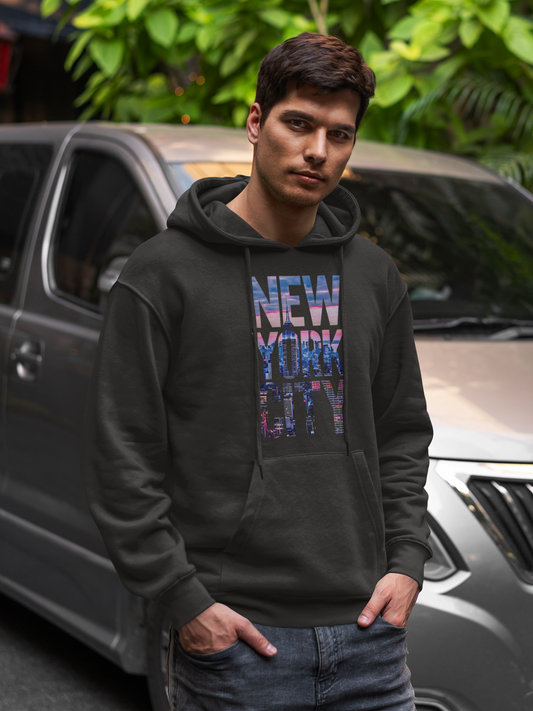 New York City Black Pullover Hoodie - Unisex