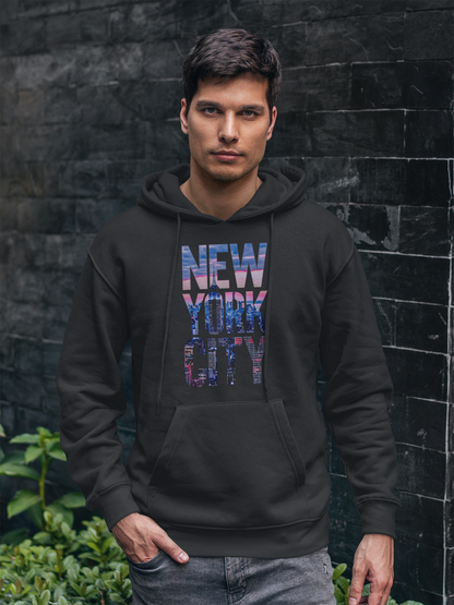New York City Black Pullover Hoodie - Unisex