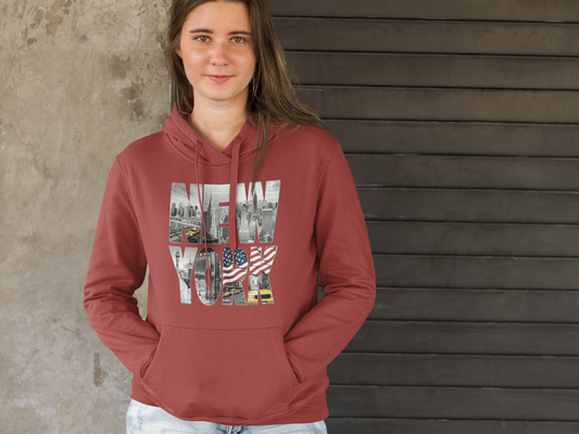 New York Red Hoodie - Unisex