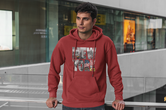 New York Red Hoodie - Unisex