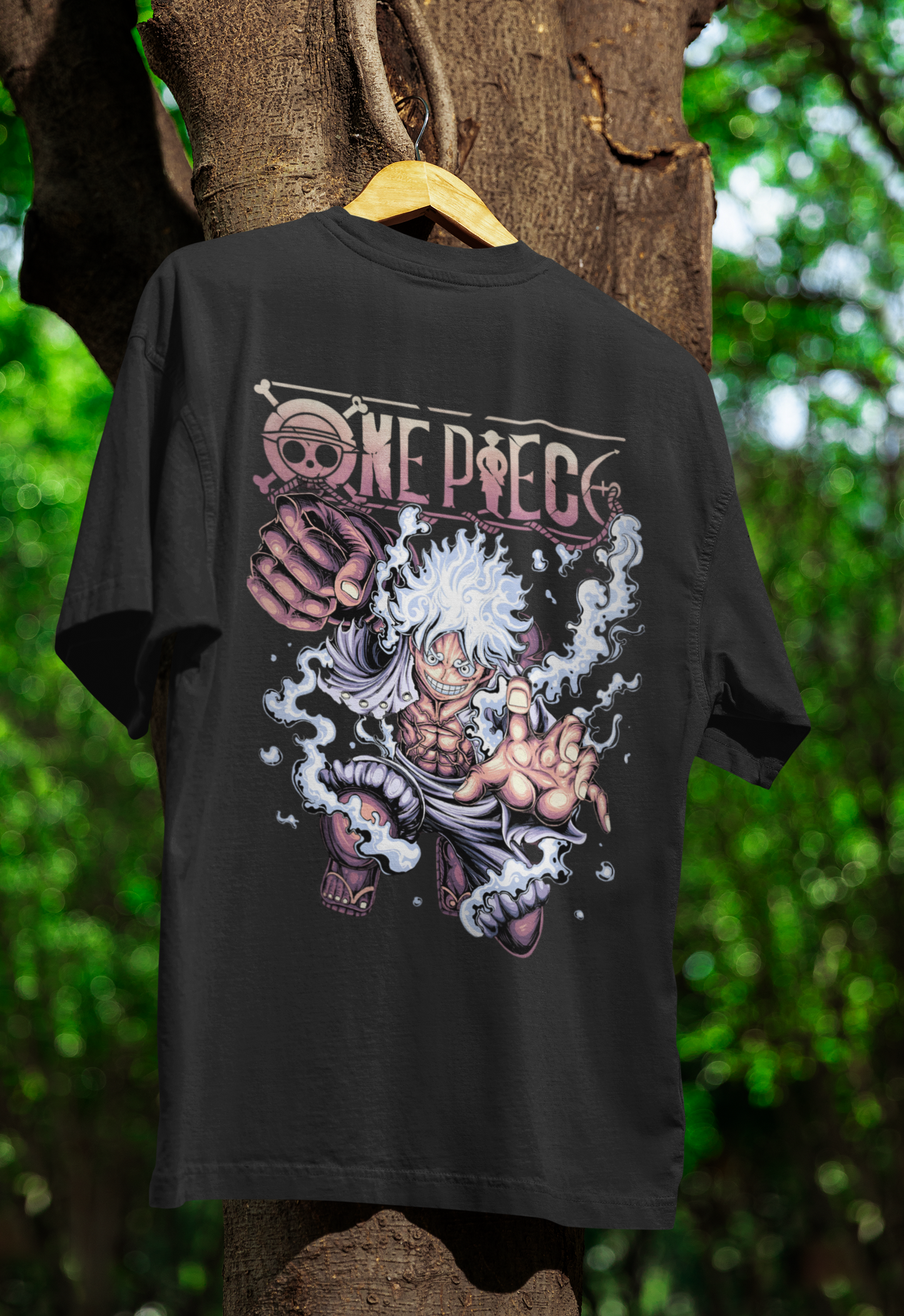 One Piece Black Oversized T-Shirt