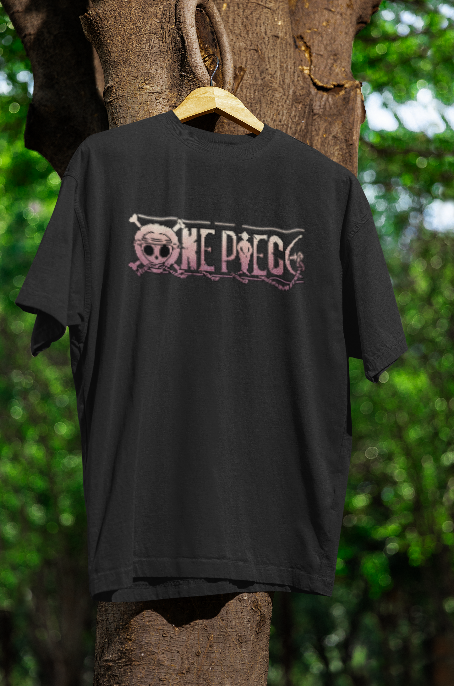 One Piece Black Oversized T-Shirt
