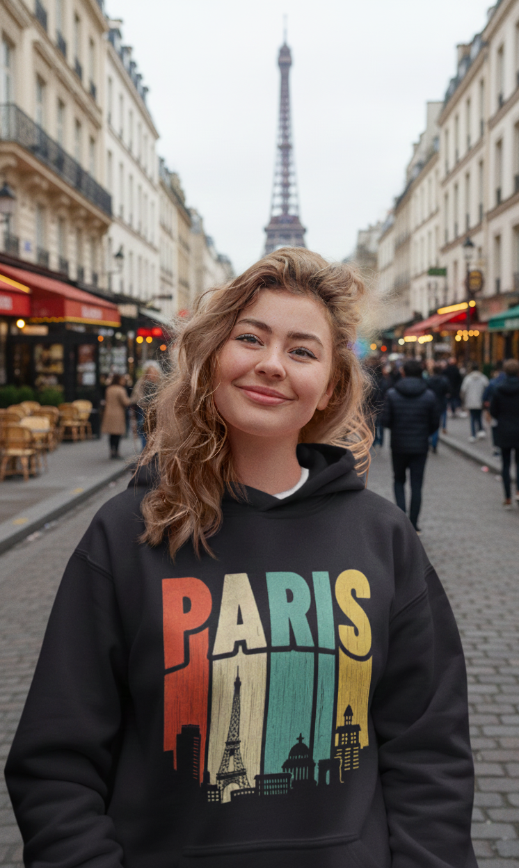 Paris Graphic Pullover Hoodie - Unisex