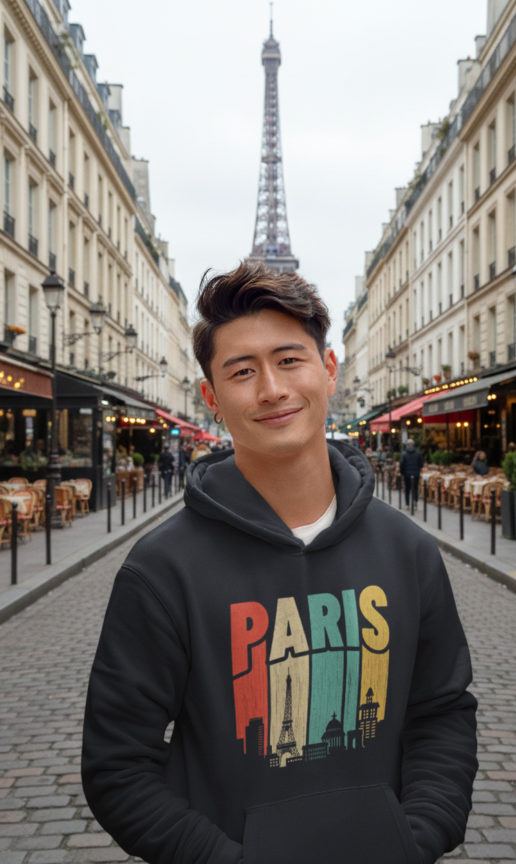 Paris Graphic Pullover Hoodie - Unisex