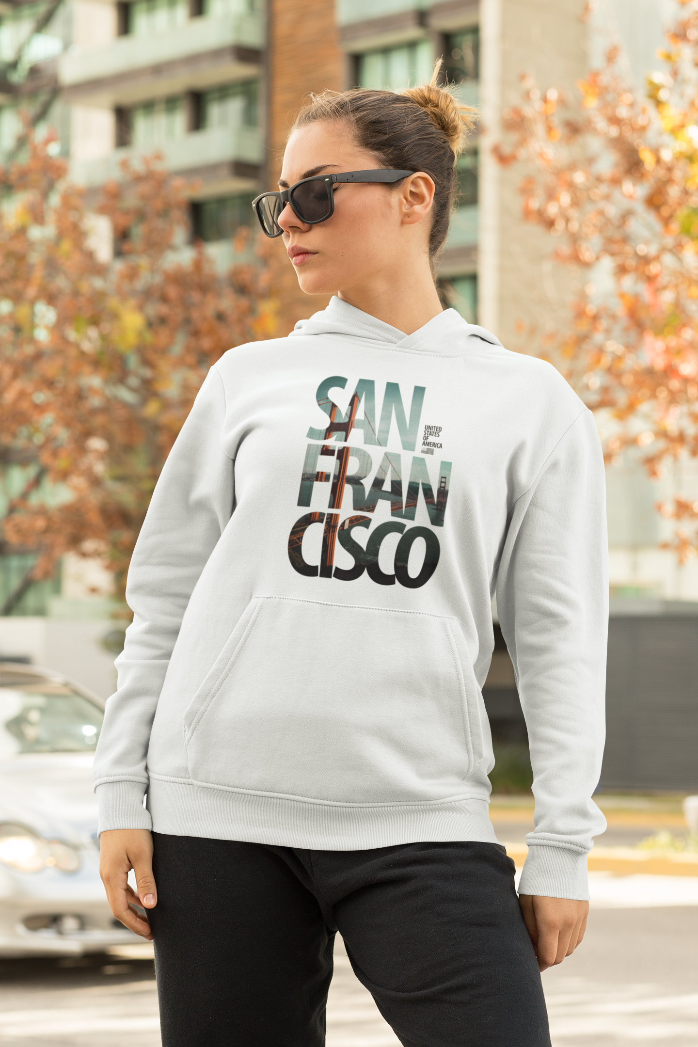 San Fran Cisco White Hoodie - Unisex