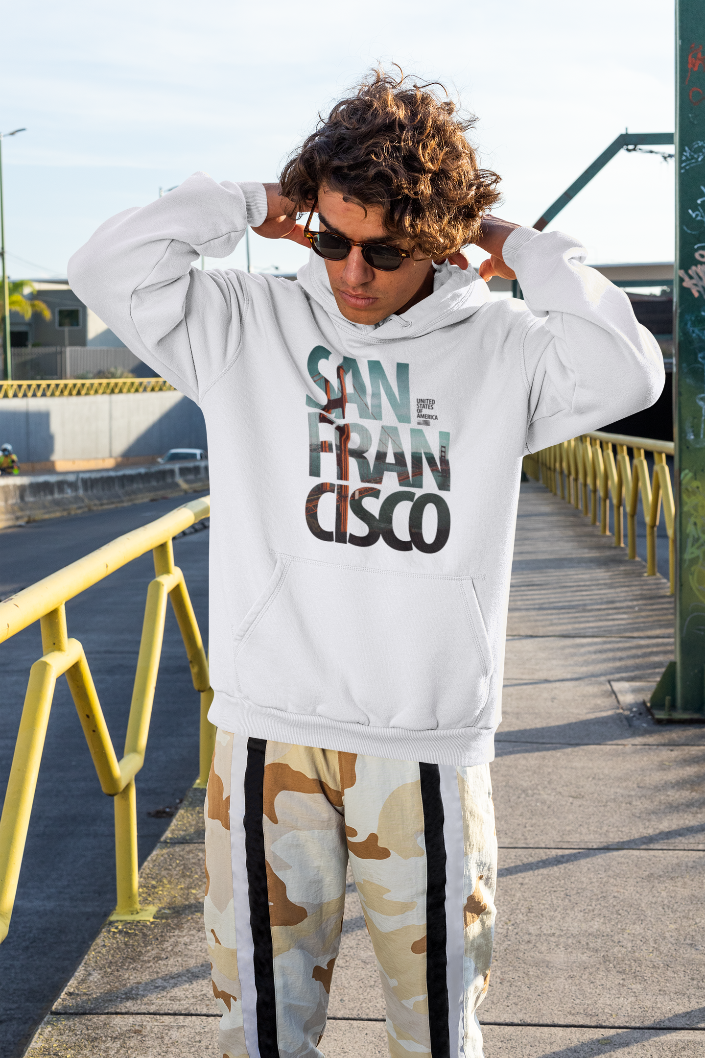 San Fran Cisco White Hoodie - Unisex